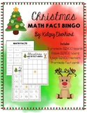 Christmas Bingo Math Facts Activity Game Basic Facts 1-10