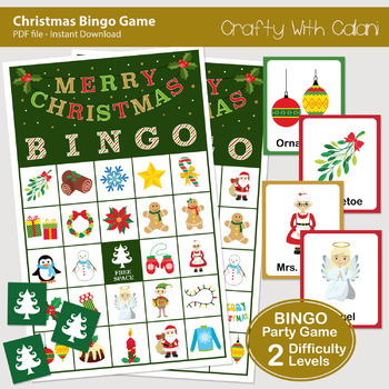 Christmas Bingo & Memory Game, December Holiday Printable Game | TpT