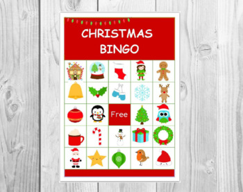 Christmas Bingo Printable | Kids Games | Party Games | Birthday Activity