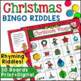 Christmas Bingo Riddles Game Speech and Language Therapy Christmas Activities