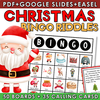 Preview of Christmas Bingo Riddles - Vocabulary Building Fun!