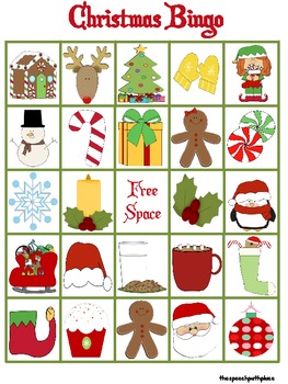 Christmas Bingo Vocabulary Game by A and M Productions | TPT