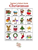 Christmas Bingo Vocabulary Game (16 words, 34 different ca