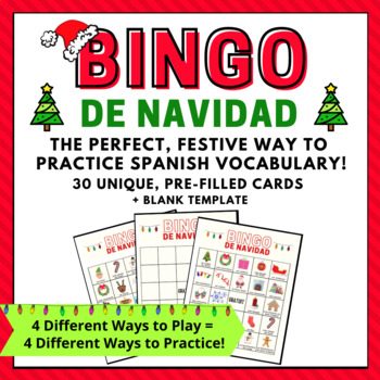 Preview of Christmas Bingo in Spanish     Bingo de Navidad      Lotería Navideña