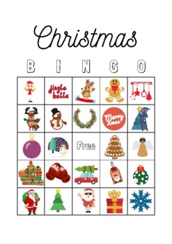 Christmas Bingo printable for large group. | Christmas Theme Game