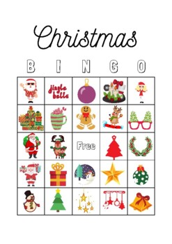 Christmas Bingo printable for large group. | Christmas Theme Game