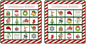 Preview of Christmas Bingo with 10 playing cards
