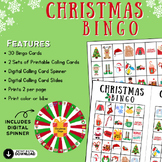 Christmas Bingo with Printable Cards and Digital Spinner b