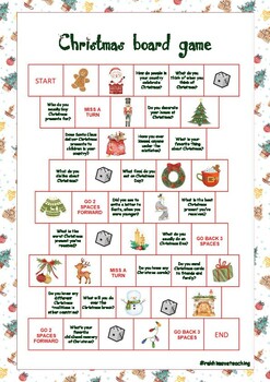 Christmas Board Game by Rakhimova Teaching | TPT