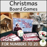 Christmas Board Game for Numbers to 20