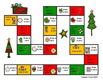 Christmas Board Game with Equations by Teacher Twins | TpT