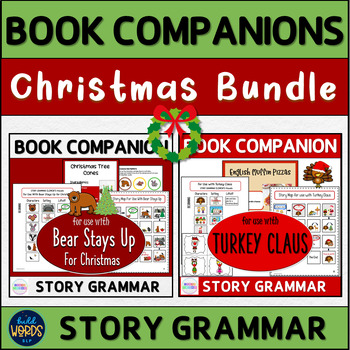 Preview of Christmas Book Companions and Story Grammar Speech Therapy Activities BUNDLE