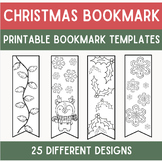 Christmas Bookmark Templates! Perfect for Fast Finishers! 