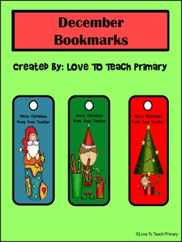 Preview of Christmas Bookmarks