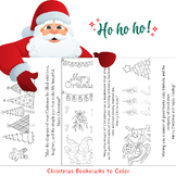 Christmas Bookmarks to Color, Christmas Activities