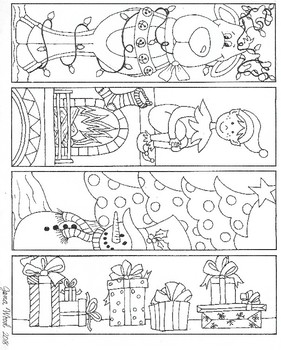 Christmas Bookmarks To Color Set 1 By Jana Wood Tpt
