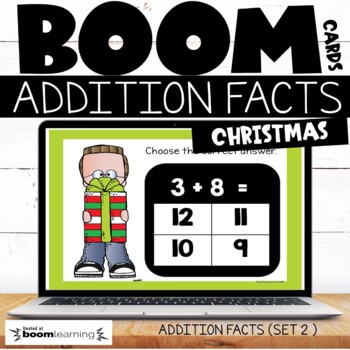 Preview of Christmas Boom Cards™ {Addition Facts to 20} Set 2  Distance Learning