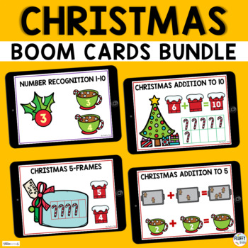 Preview of Christmas Boom Cards Kindergarten BUNDLE | December Boom Cards
