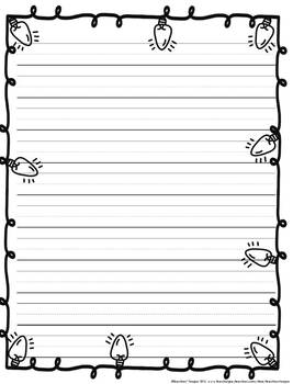 christmas border writing paper