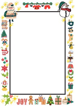 Christmas Themed Writing Sheet by Inky Teacher Resources | TPT