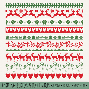 holiday ribbon border clip art