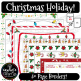 Christmas Borders Writing Paper Page Frames Printable {Cli