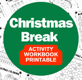 Christmas Break Activity Workbook Printable for Pre school