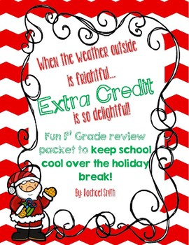Preview of Christmas Break Review Pack {Keeping School Cool Over the Break}