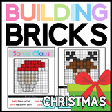 Christmas Brick Building Mats & Task Cards: Math & Reading