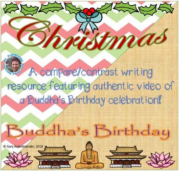 Preview of Christmas & Buddha's Birthday compare/contrast writing mini-unit