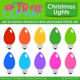 Christmas Light Bulbs Clip Art (Digital Use Ok!)