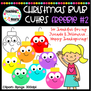 Preview of Free Christmas Bulbs Clipart