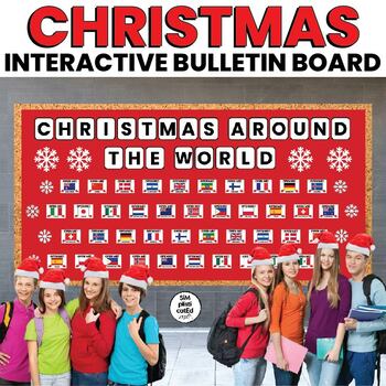 Preview of Christmas Bulletin Board | Around the World | Interactive