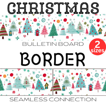 Christmas Bulletin Board Border - Holiday Border - Commercial Use