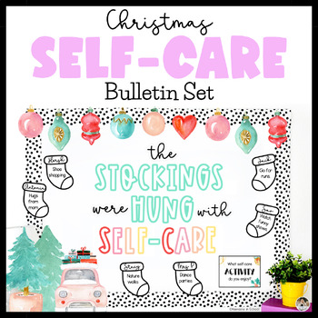 Preview of Christmas Bulletin Board Clipart for Self Care | Christmas Stocking Craft