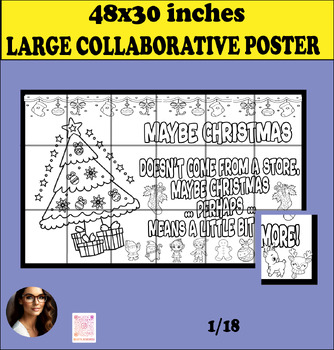 Preview of Christmas Bulletin Board Collaborative Poster DECEMBER WINTER Activity