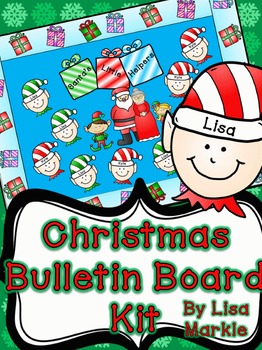 Preview of Christmas Bulletin Board Kit Santa's Elves