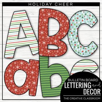 Preview of Christmas Bulletin Board Lettering and Borders