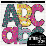 Christmas Sweater Bulletin Board Lettering and Borders
