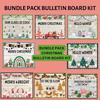 Preview of Christmas  Bulletin Board kit Bundle Christmas Bundle winter