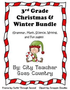 Preview of Christmas Bundle - 14 Printables & 2 Centers (Science, Math, Grammar & Writing)