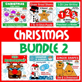 Preview of Christmas Activity Bundle 2 Pre-K & Kinder
