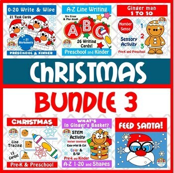 Preview of Christmas Bundle 3 Pre-K & Kinder