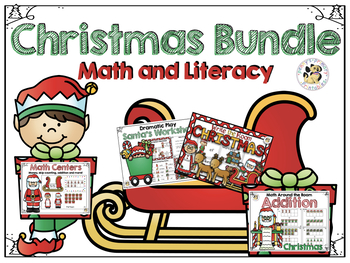 Preview of Christmas Math and Literacy Bundle