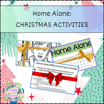 Preview of Christmas Film Study: Home Alone | Colouring | Word Search | Lesson Plans