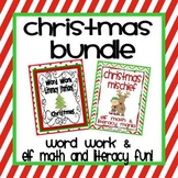 Christmas Bundle: Word Work and Elf Literacy and Math Fun!