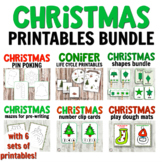 Christmas Bundle Preschool Activities or Montessori with 1