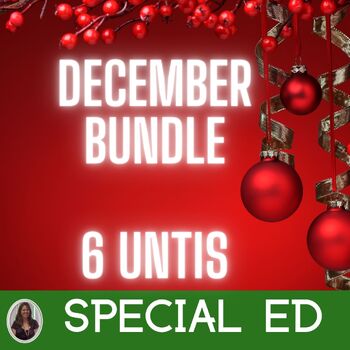 Preview of December Bundle for Special Education Christmas and more PRINT & DIGTAL
