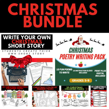 Preview of Christmas Bundle for Upper Elementary and Middle School