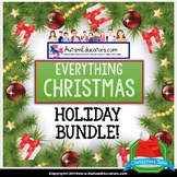 Christmas Bundle with Reading and Math Task Cards  Adapted